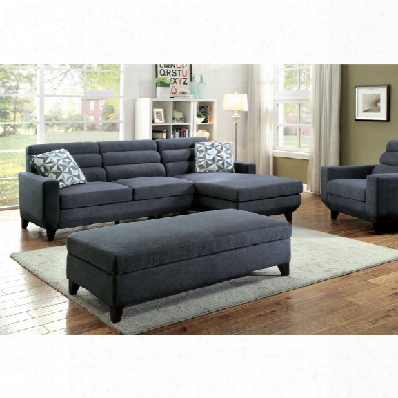 Furniture Of America Mylah 2 Piece Sectional And Ottoman Set