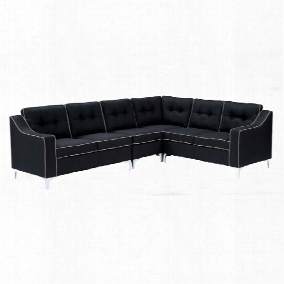 Furniture Of America Pelham Right Facing Sectional In Black