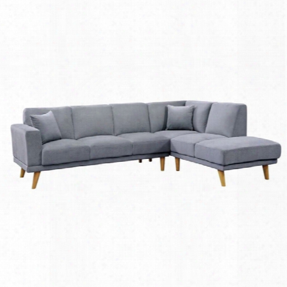 Furniture Of America Pila L-shaped Sectional In Gray