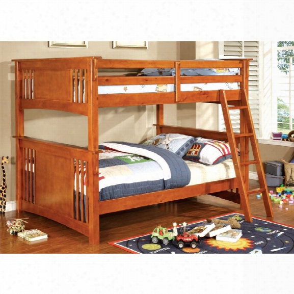 Furniture Of America Roderick Full Over Full Bunk Bed In Oak