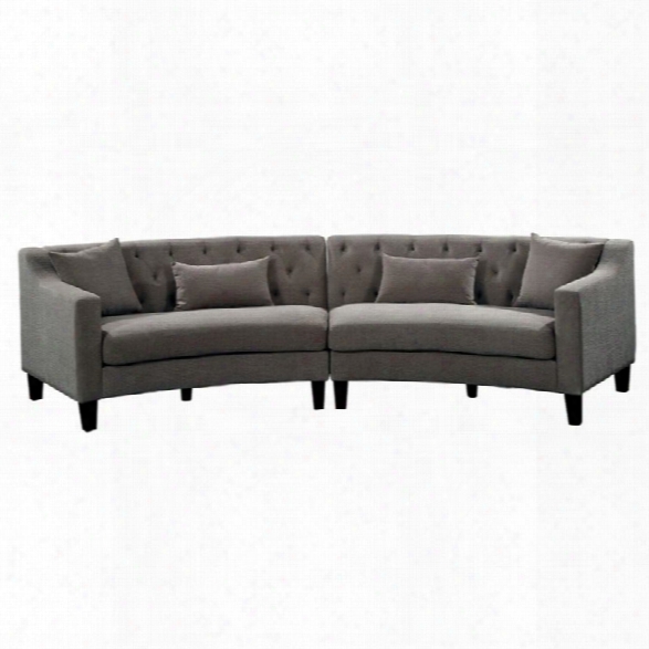 Furniture Of America Stenson Contemporary Sectional In Warm Gray