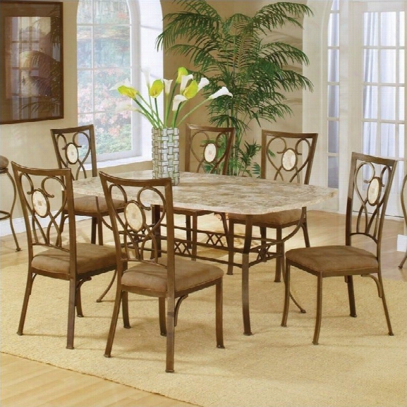 Hillsdale Brookside 7 Piece Dining Set With Oval Back Chairs