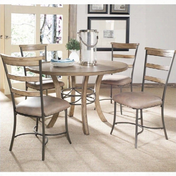 Hillsdale Charleston 5 Pc Round Wood Dining Set