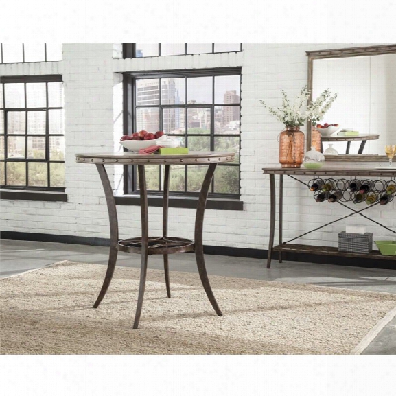 Hillsdale Emmons Bar Height Bistro Table In Washed Gray