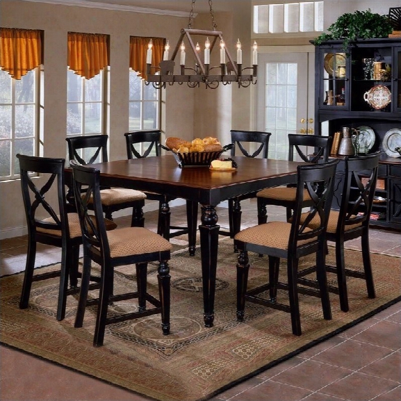 Hillsdale Northern Heights 5 Piece Counter Height Dining Set In Black