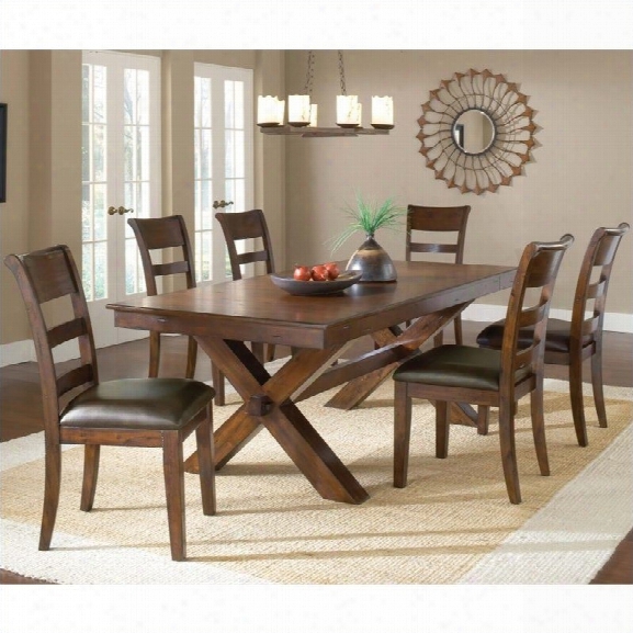 Hillsdale Park Avenue 7 Piece Dining Set In Dark Cherry