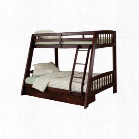 Hillsdale Rockdale Twin Over Full Bunk Bed Set In Espresso