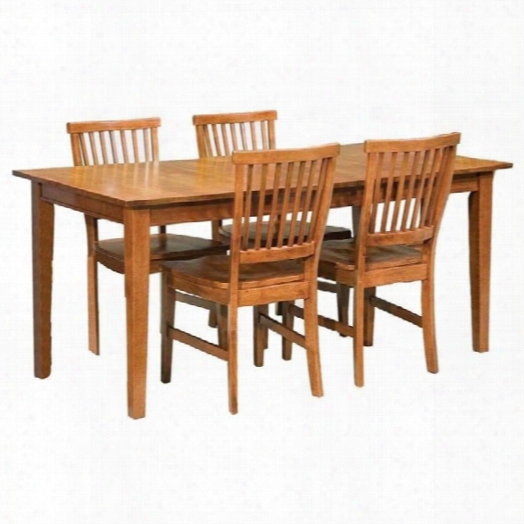 Home Styles Arts And Crafts 5 Piece Dining Set In Cottage Oak