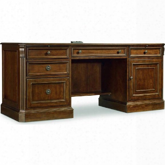 Hooker Furniture Brookhaven Computer Credenza In Cherry