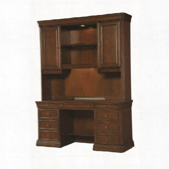 Hooker Furniture Cherry Creek Computer Desk With Hutch In Brown