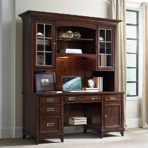 Hooker Furniture Latitude 2-piece Computer Credenza Set In Walnut