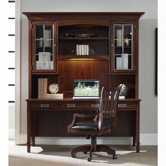 Hooker Furniture Latitude 2-piece Computer Desk Set In Walnut