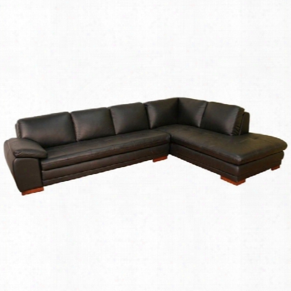 Leather Sectional In Black