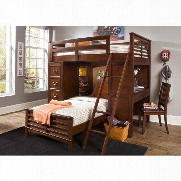 Liberty Furniture Chelsea Square Twin Loft Bed With Full Cork Bed