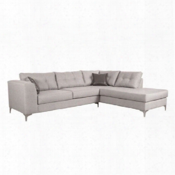 Maklaine Fabric Sectional In Smoke