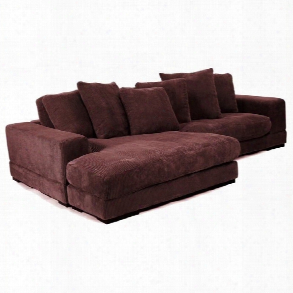 Moe's Plunge Sectional In Dark Brown