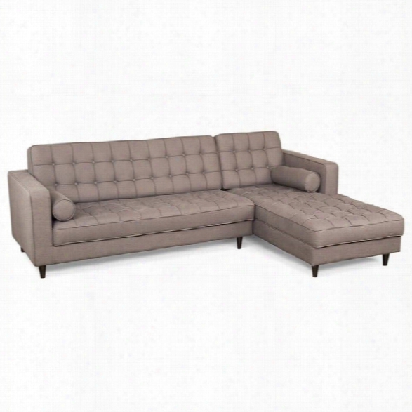 Moe's Romano Right Sectional In Dark Gray