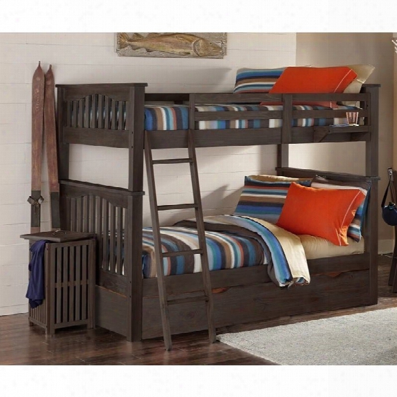 Ne Kids Highlands Harper Full Over Full Bunk With Trundle In Espresso