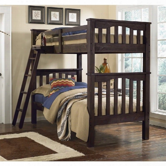 Ne Kids Highlands Harper Twin Over Twin Bunk Bed In Espresso