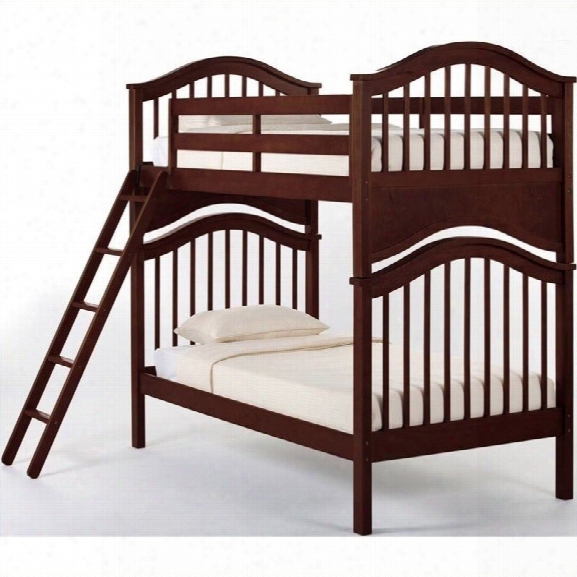 Ne Kids School House Jordan Bunk Bed In Cherry-ttwin Over Twin