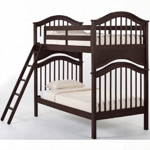 Ne Kids School House Jordan Bunk Bed In Chocolate-full Over Full