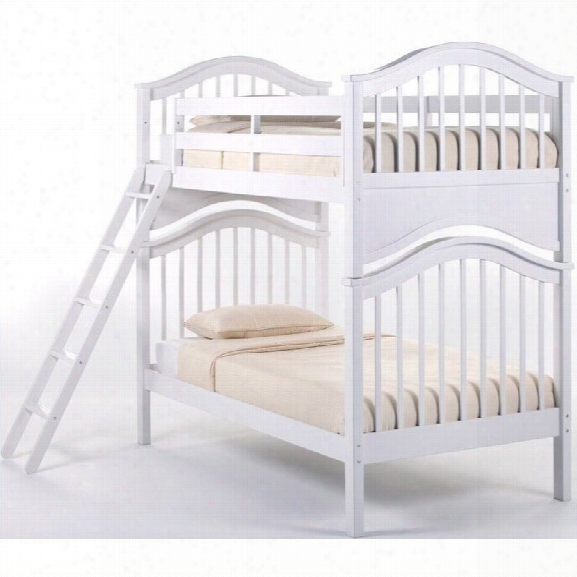 Ne Kids School House Jordan Bunk Bed In White-twin Over Twin