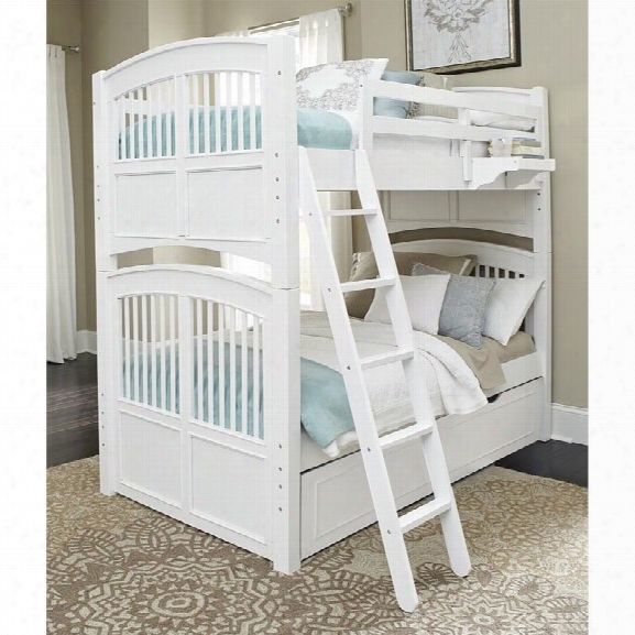 Ne Kids Walnut Street Hayden Twin Over Twin Bunk Bed In White