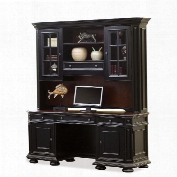 Riverside Furniture Allegro Computer Workstation In Rubbed Black