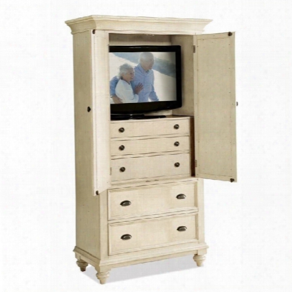 Riverside Furniture Coevntry Two Tone Armoire In Dover White