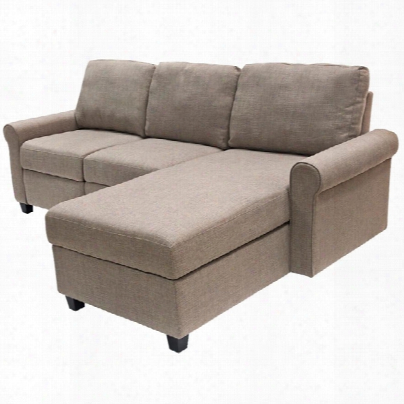 Serta At Home Copenhagen Right Facing Reclining Sectional In Oatmeal