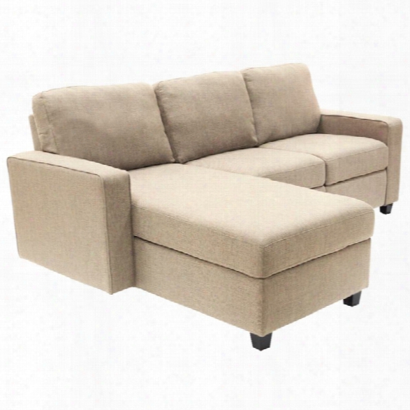 Serta At Home Palisades Left Facing Reclining Sectional In Beige