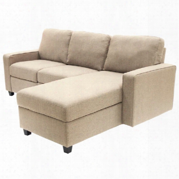 Serta At Home Palisades Right Facing Reclining Sectional In Beige