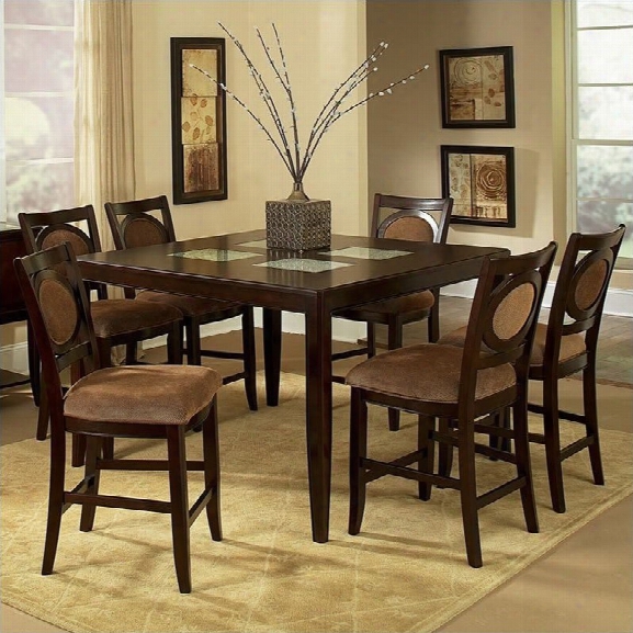 Steve Silver Company Montblanc 7 Piece Counter Height Dining Set