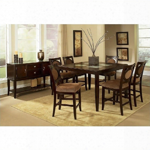 Steve Silver Company Montblanc 8 Piece Counter Height Dining Set