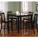 Coaster Ashland 5 Piece Counter Height Dining Set in Black