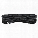 Furniture of America Monica Reclining Sectional in Black