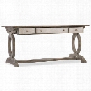 Hooker Furniture Rustic Glam Trestle Computer Desk in Light Wood