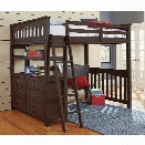 NE Kids Highlands Full Loft Bed in Espresso