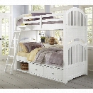 NE Kids Lake House Adrian Twin over Twin Storage Bunk in White