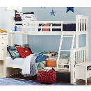 NE Kids Pulse Twin Over Full Slat Bunk Bed in White