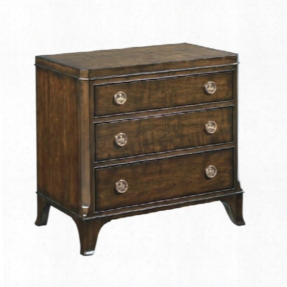 American Drew Grantham Hall 3 Drawer Nightstand In Coffee