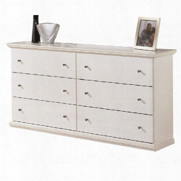 Ashley Bostwick Shoals 6 Drawer Wood Double Dresser In White