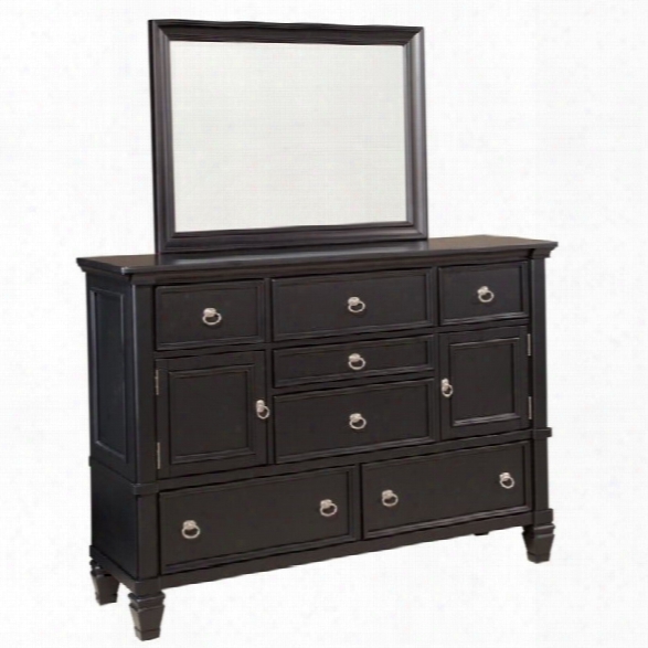 Ashley Greensburg 2 Piece Wood Dresser Set In Black