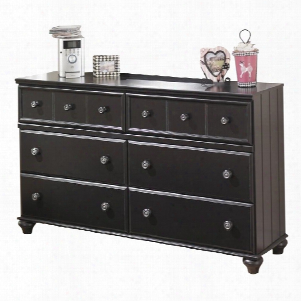 Ashley Jaidyn 6 Drawer Wood Double Dresser In Black