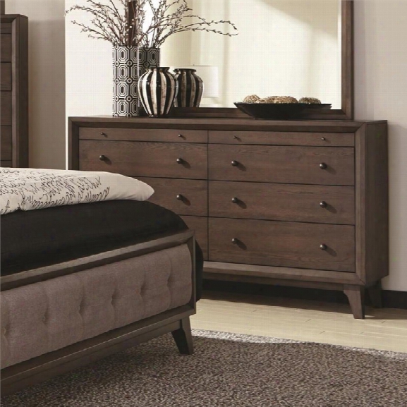 Coaster Bingham 8 Drawer Dresser In Brown Oak