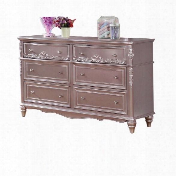 Coaster Caroline 6 Drawer Dresser In Metallic Lilac