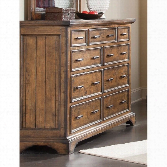 Coaster Elk Grove 9 Drawer Dresser In Vintage Bourbon