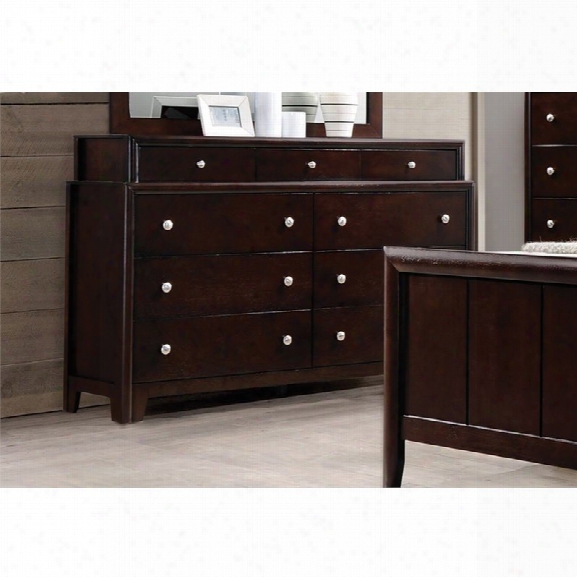 Coaster Maddison 9 Drawer Dresser In Dark Merlot