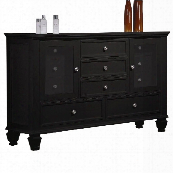 Coaster Sandy Beach Classic 11 Drawer Dresser In Black