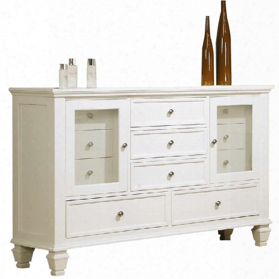 Coaster Sady Beach Classic 11 Drawer Dresser In White